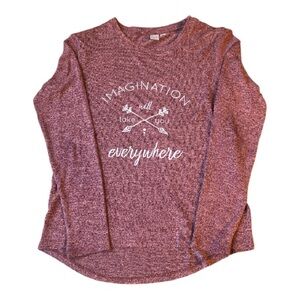 TWIK by Simons Long Sleeve Top Pink Imagination Arrows Size S